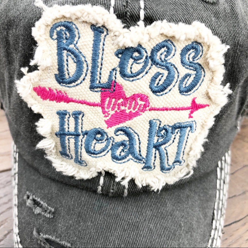 BLESS YOUR HEART Vintage Distressed Look Cap - Picture 3 of 4
